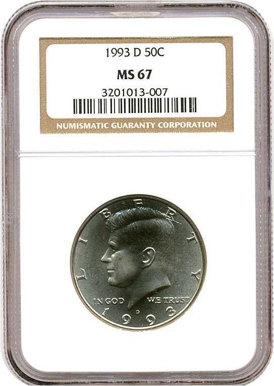 image for: 1993-D 50c NGC MS67