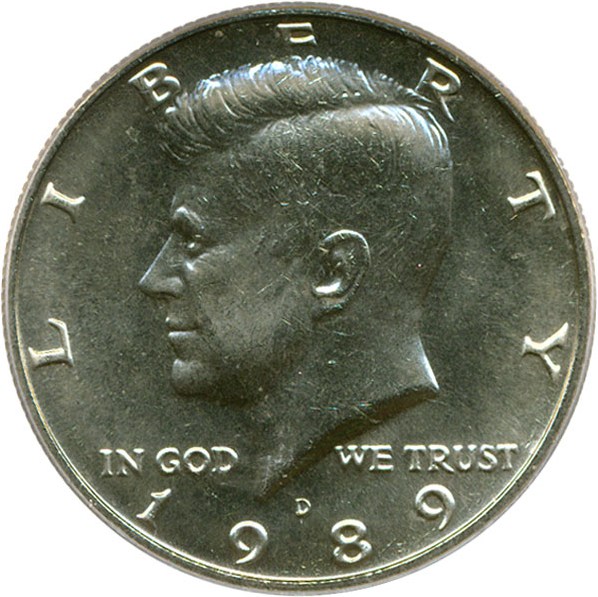 image for: 1989-D 50c PCGS MS65