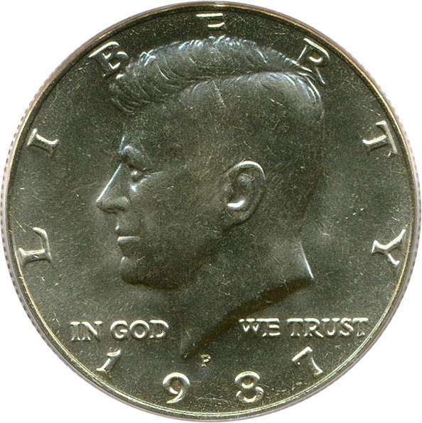 image for: 1987-P 50c PCGS MS66