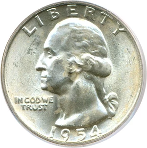 image for: 1954-D 25c PCGS MS65