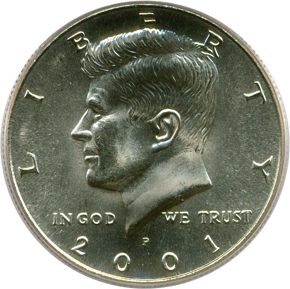 image for: 2001-P 50c PCGS MS67