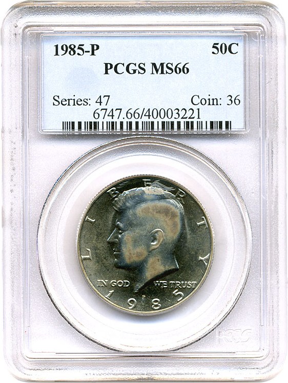 image for: 1985-P 50c PCGS MS66