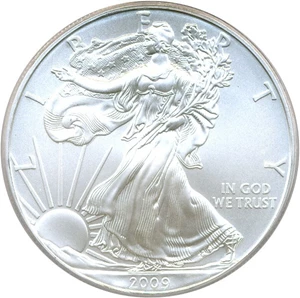 image for: 2009 Silver Eagle $1 PCGS MS69 (First Strike)