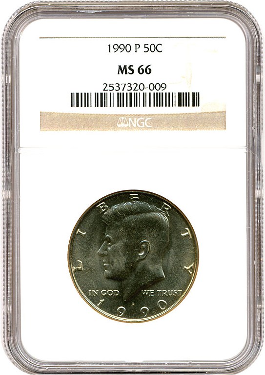 image for: 1990-P 50c NGC MS66