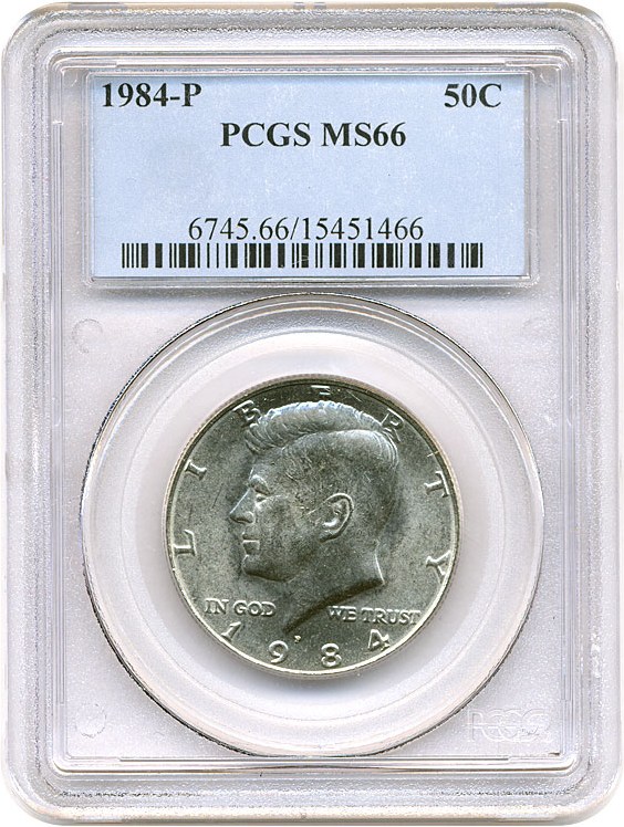 image for: 1984-P 50c PCGS MS66