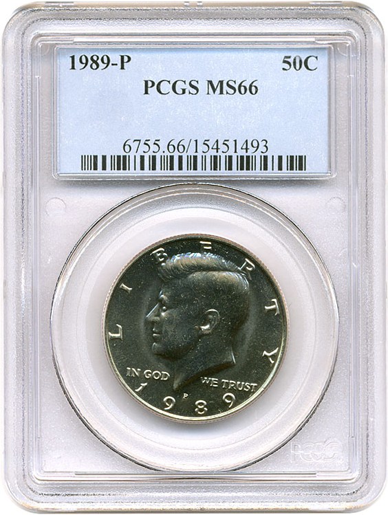 image for: 1989-P 50c PCGS MS66