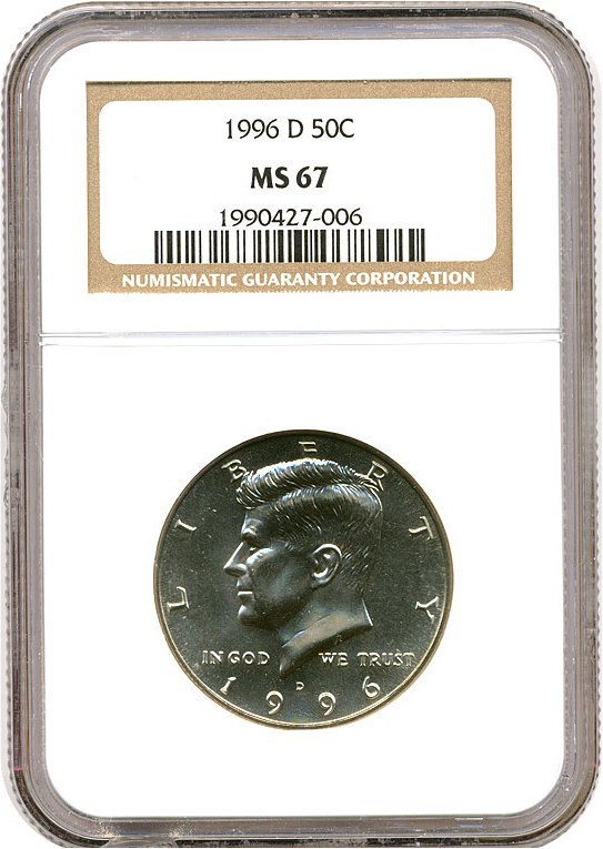 image for: 1996-D 50c NGC MS67