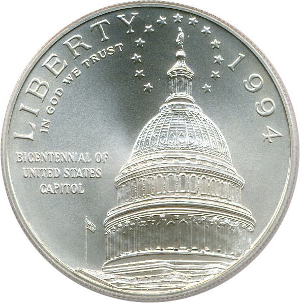 image for: 1994-D Capitol $1 PCGS MS70 