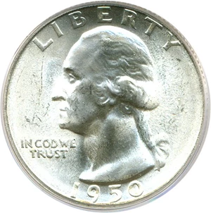 image for: 1950-S 25c PCGS MS65