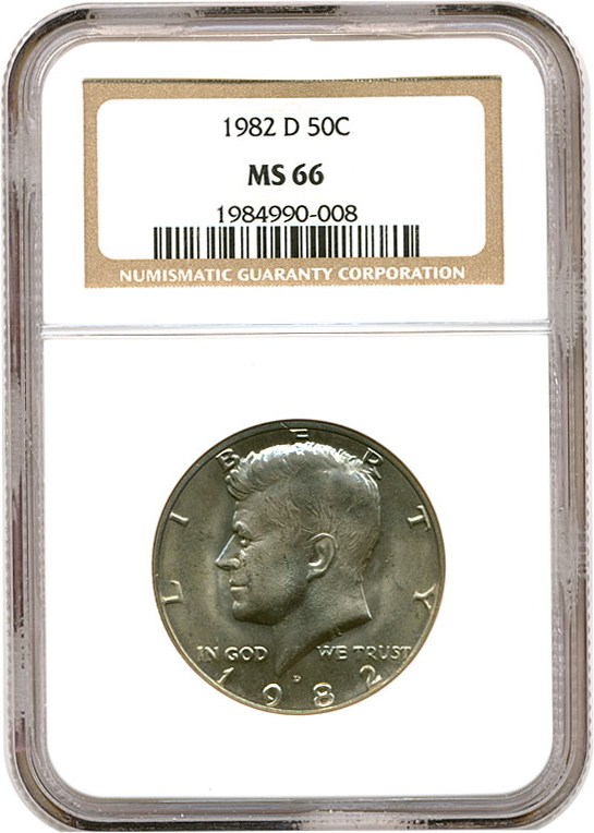 image for: 1982-D 50c NGC MS66