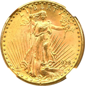 image for: 1928 $20 NGC MS64