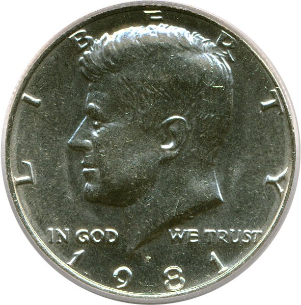 image for: 1981-P 50c PCGS MS64