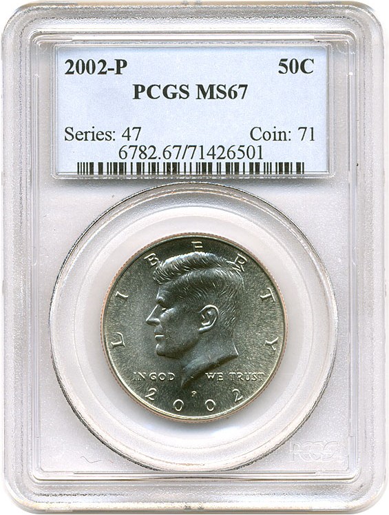 image for: 2002-P 50c PCGS MS67