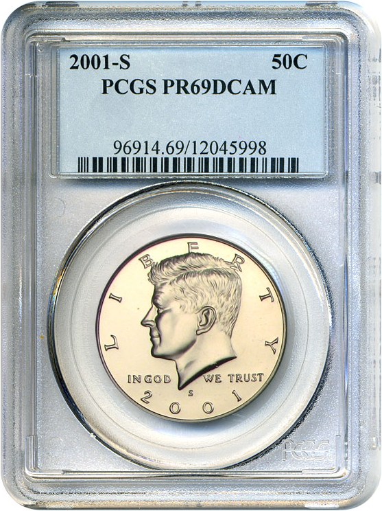 image for: 2001-S 50c PCGS Proof 69 DCameo