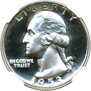 image for: 1953 25c NGC Proof 68 Cameo