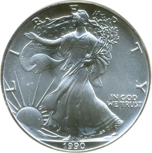 image for: 1990 Silver Eagle $1 NGC MS69