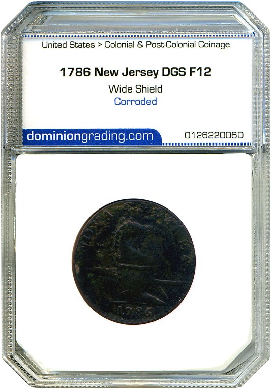 image for: 1786 New Jersey Wide Shield DGS F12 (Corroded)