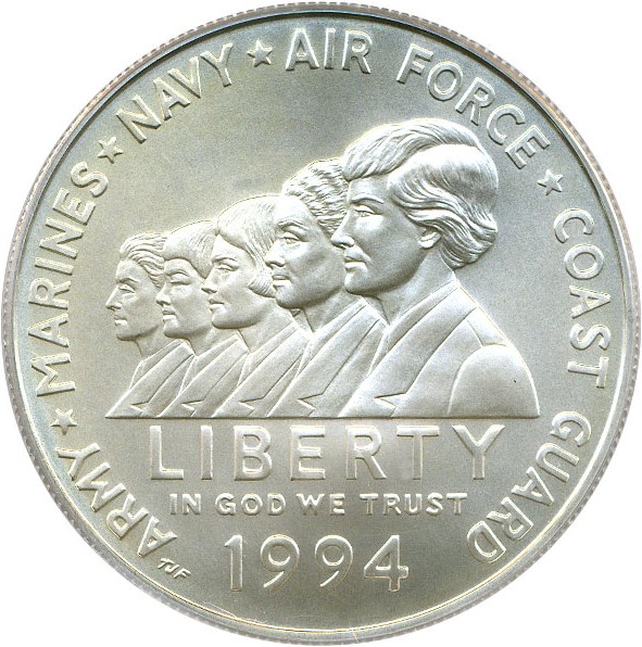 image for: 1994-W Women in the Military $1 PCGS MS70 