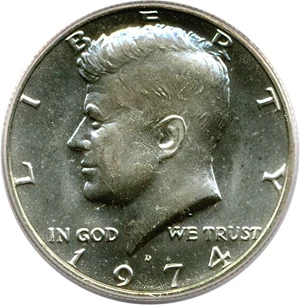 image for: 1974-D 50c PCGS MS65