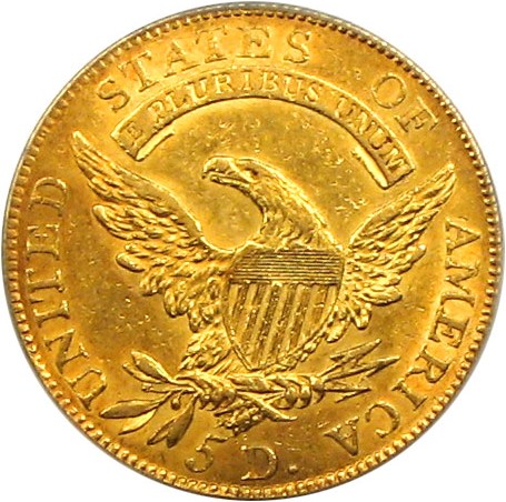 image for: 1808/7 $5 PCGS AU50