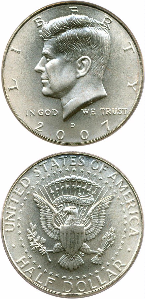 image for: 2007-D 50c PCGS MS68  (Satin Finish)