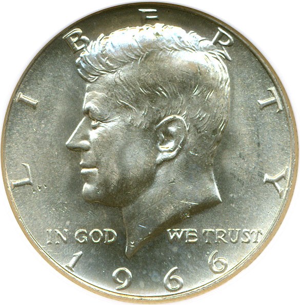 image for: 1966 50c NGC MS64 (SMS)