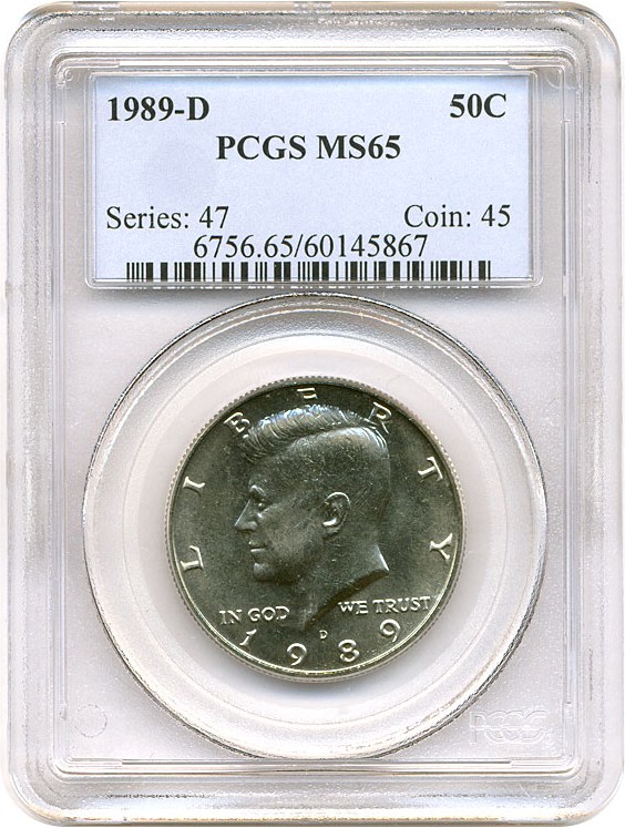 image for: 1989-D 50c PCGS MS65