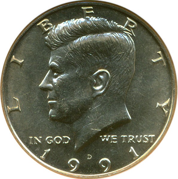 image for: 1991-D 50c NGC MS65