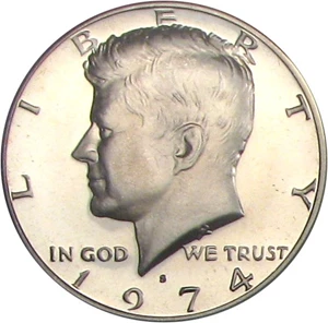 image for: 1974-S 50c PCGS Proof 69 DCameo