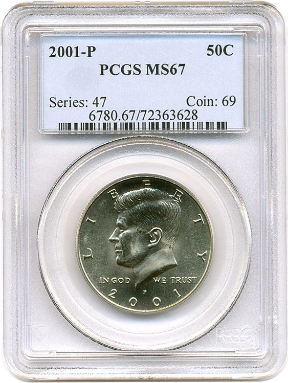 image for: 2001-P 50c PCGS MS67