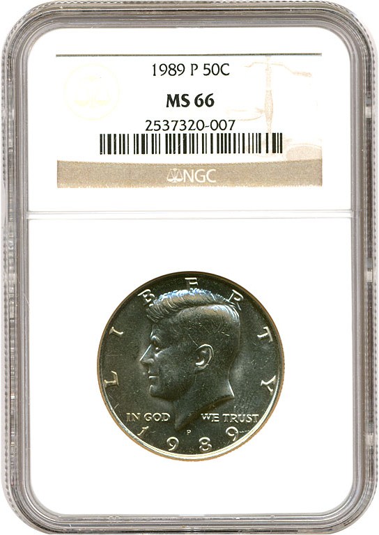 image for: 1989-P 50c NGC MS66