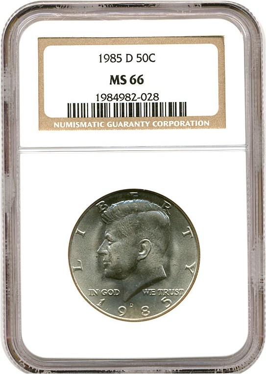 image for: 1985-D 50c NGC MS66