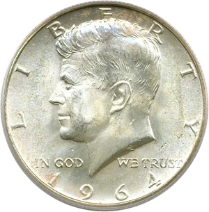 image for: 1964 50c PCGS MS65