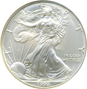 image for: 1998 Silver Eagle $1 NGC MS69