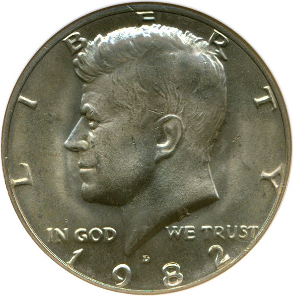 image for: 1982-D 50c NGC MS66