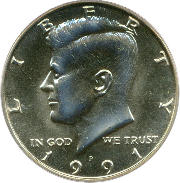 image for: 1991-P 50c PCGS MS66