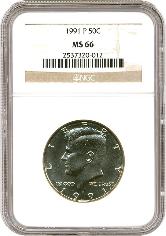 image for: 1991-P 50c NGC MS66