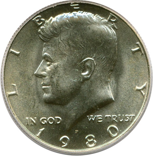 image for: 1980-P 50c PCGS MS64