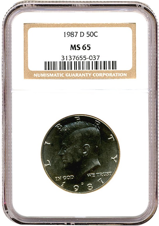 image for: 1987-D 50c NGC MS65