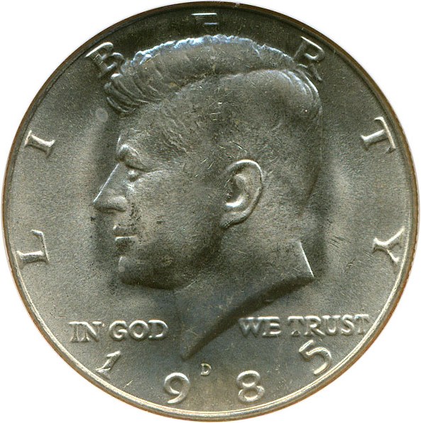 image for: 1985-D 50c NGC MS66