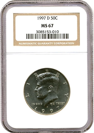 image for: 1997-D 50c NGC MS67
