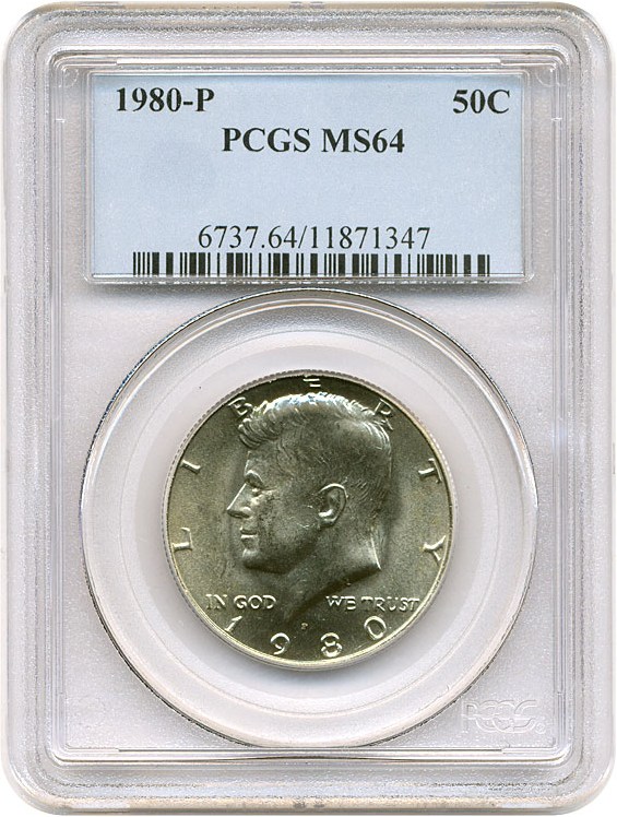 image for: 1980-P 50c PCGS MS64