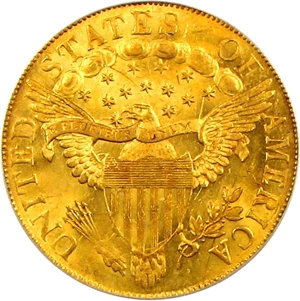 image for: 1803 $10 PCGS/SecurePlus MS62+ (Small Stars Reverse)
