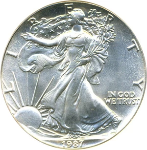 image for: 1987 Silver Eagle $1 NGC MS69