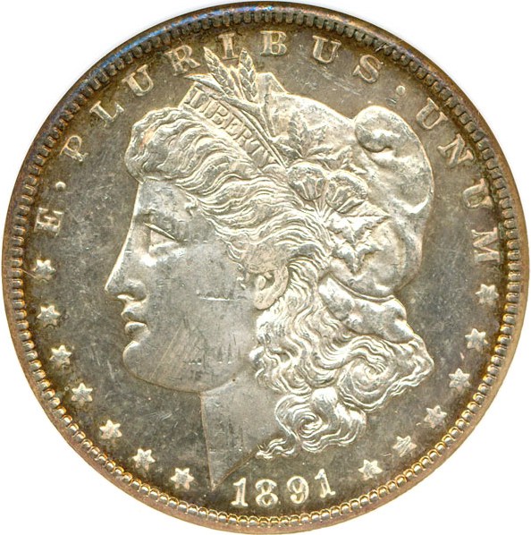 image for: 1891-CC $1 NGC/CAC MS61 DMPL