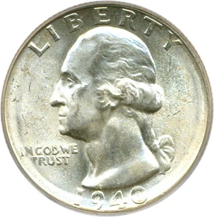 image for: 1940-S 25c PCGS MS65