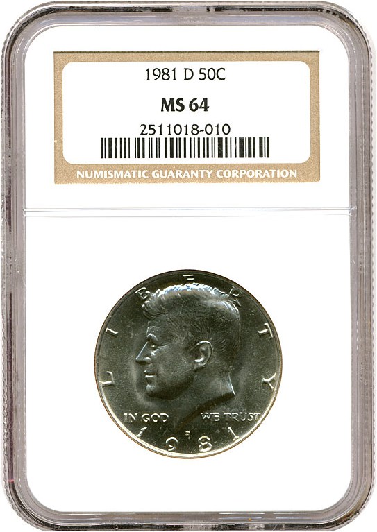 image for: 1981-D 50c NGC MS64