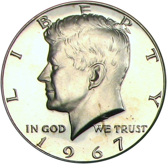 image for: 1967 50c SMS PCGS MS65 Cameo