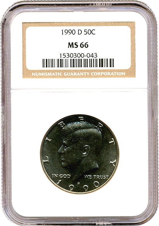 image for: 1990-D 50c NGC MS66