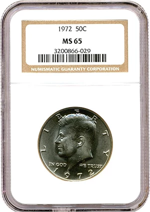 image for: 1972 50c NGC MS65